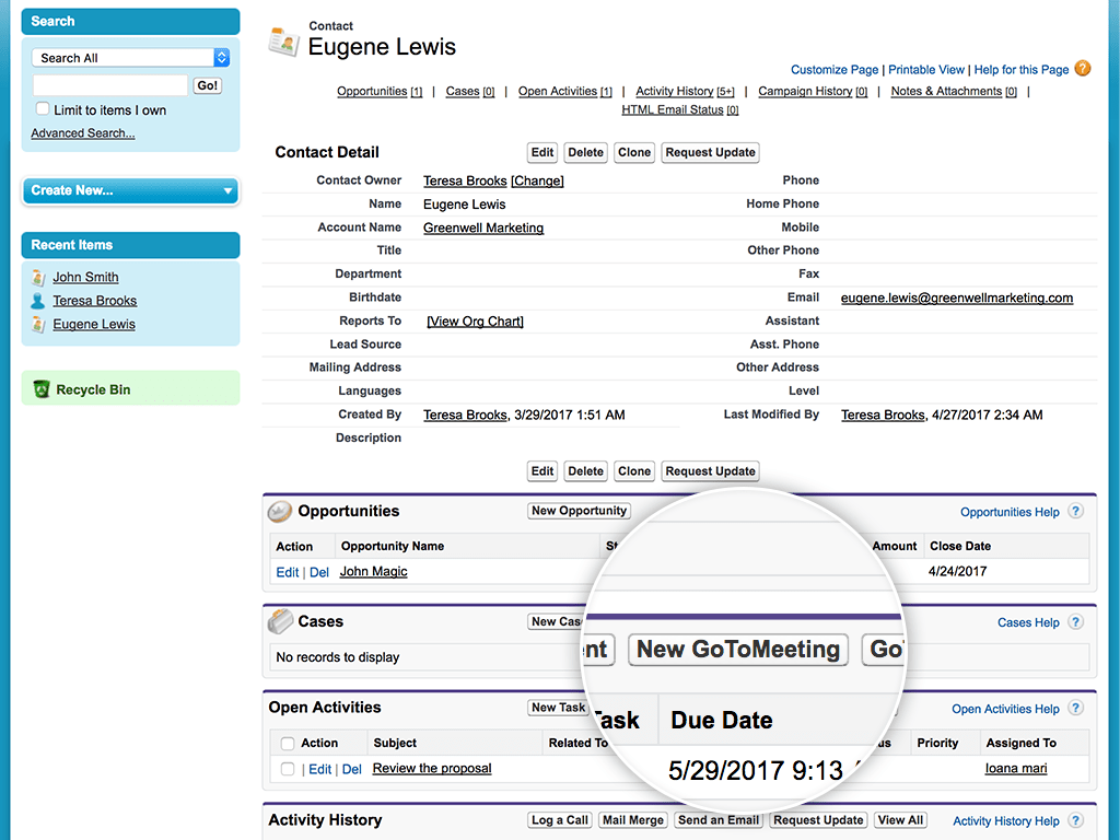 GoTo Meeting Salesforce Integration