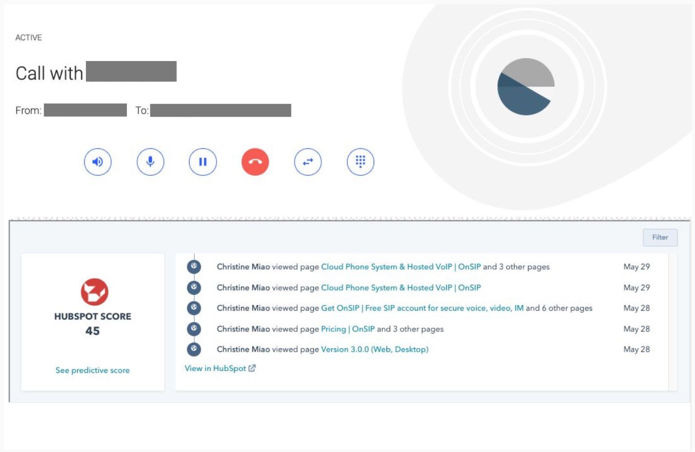 OnSIP HubSpot Integration