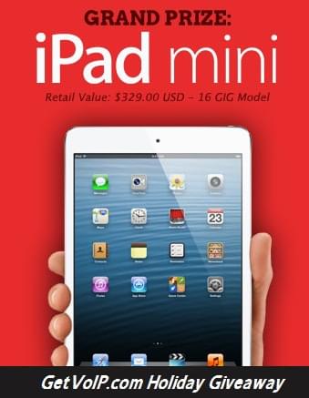 GetVoIP.com Holiday Giveaway: Win a Free iPad Mini