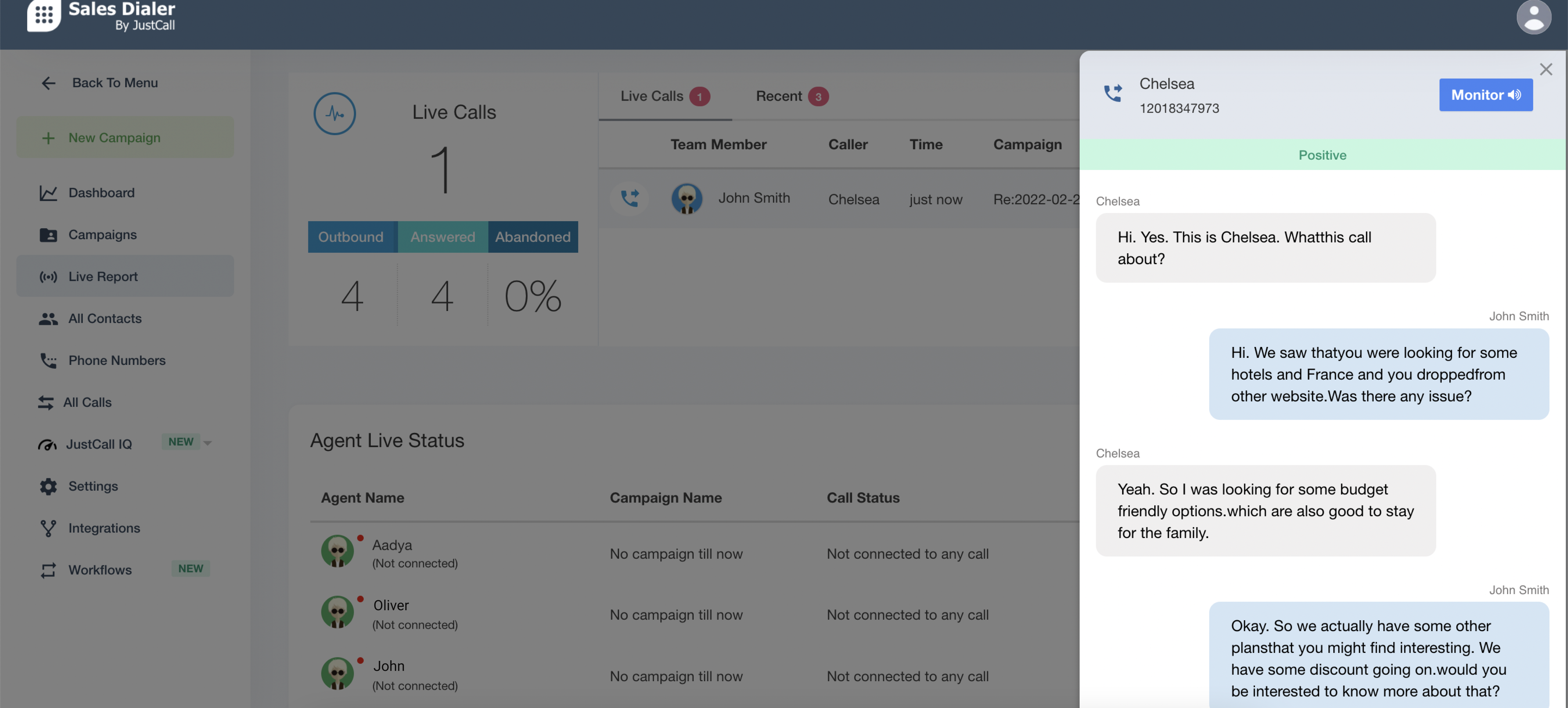 justcall sales dialer