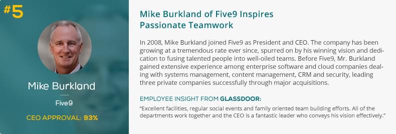 Mike Burkland of Five9 Inspires Passionate Teamwork 