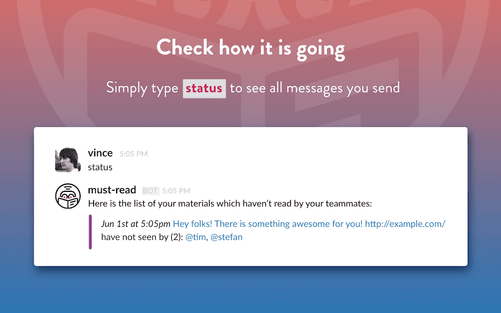 Must-read Slack Integration