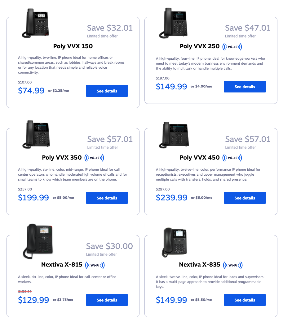 Nextiva Compatible Phones