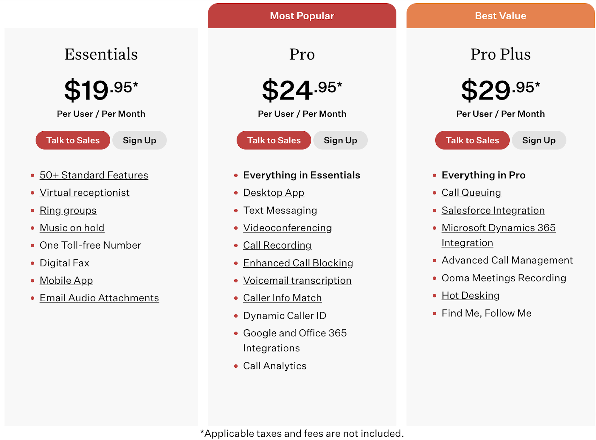 ooma office pricing and plans