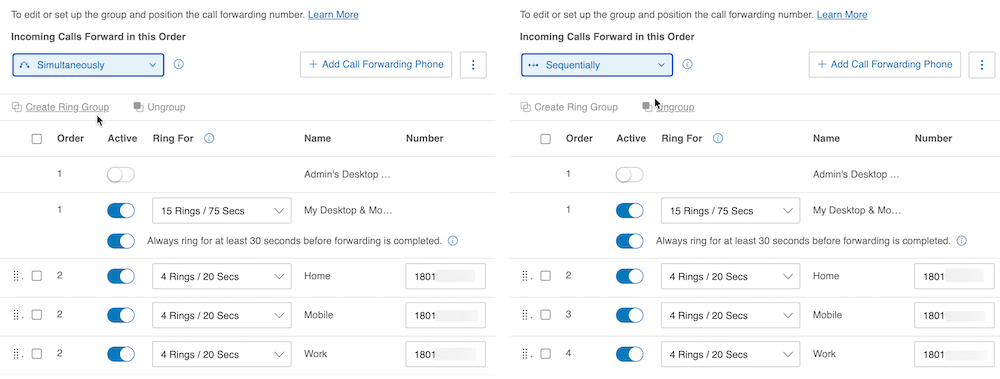 RingCentral Ring Groups
