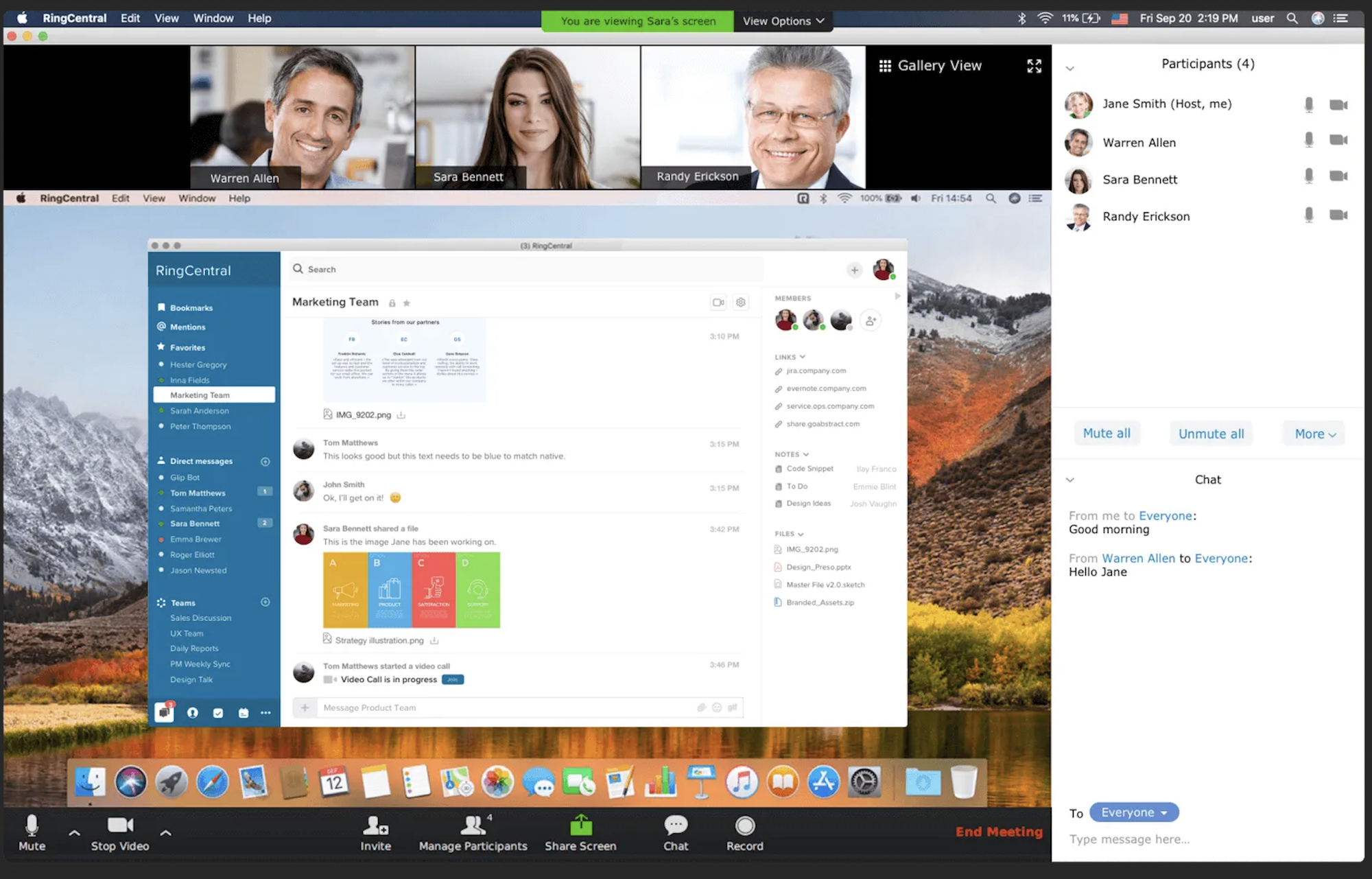 ringcentral video calling