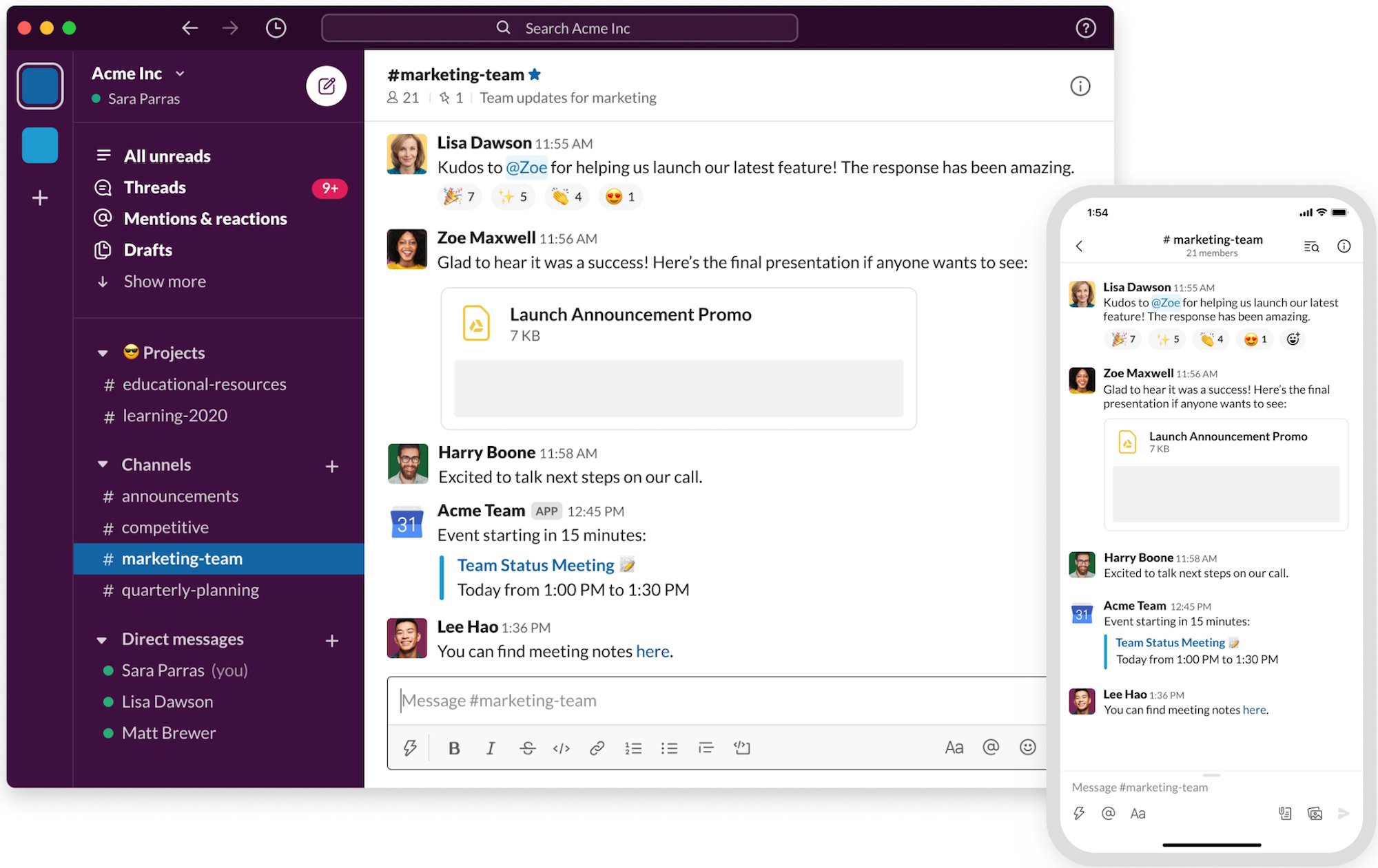 slack interface