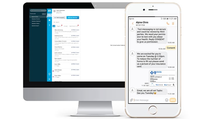 Solutionreach patient communications desktop phone