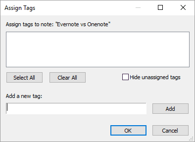 onenote vs evernote tags