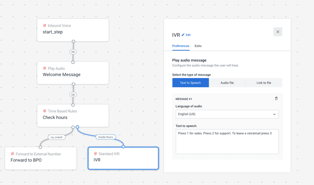 Talkdesk call flow