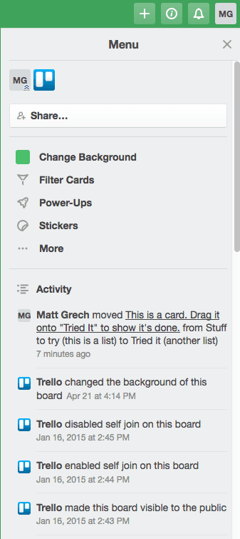 trello as ticketing system