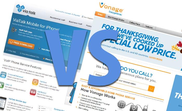 ViaTalk vs Vonage Comparison
