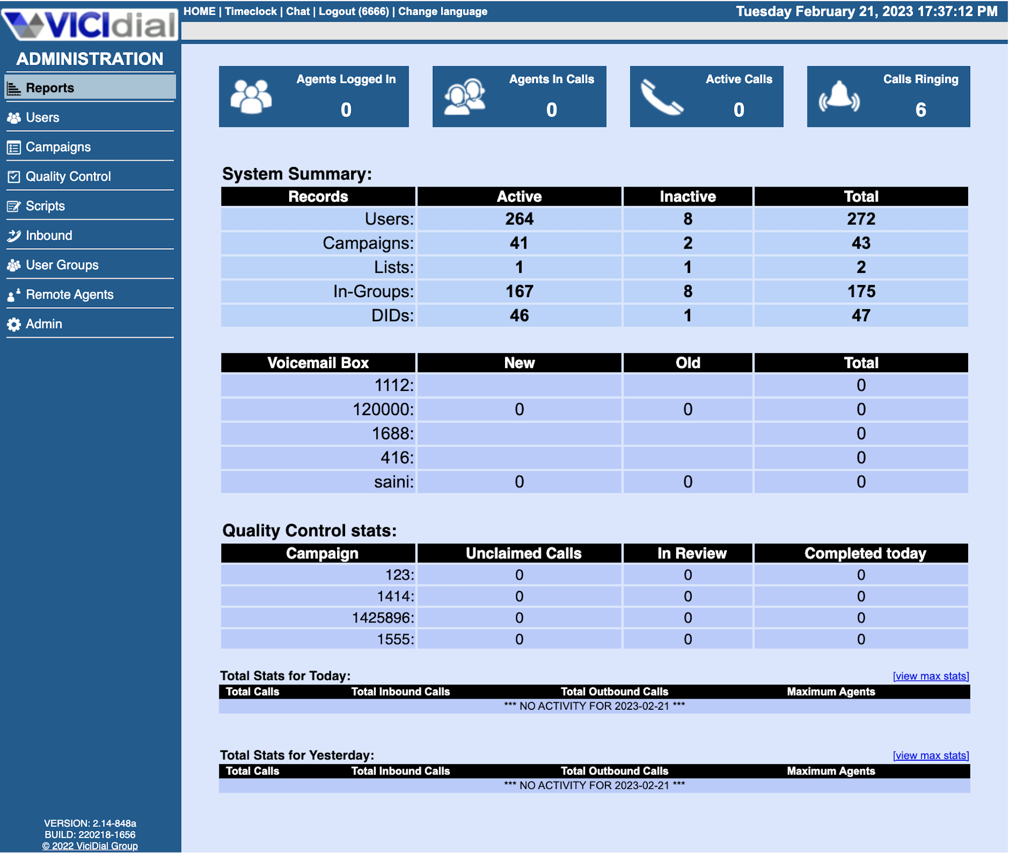 vicidial live reporting