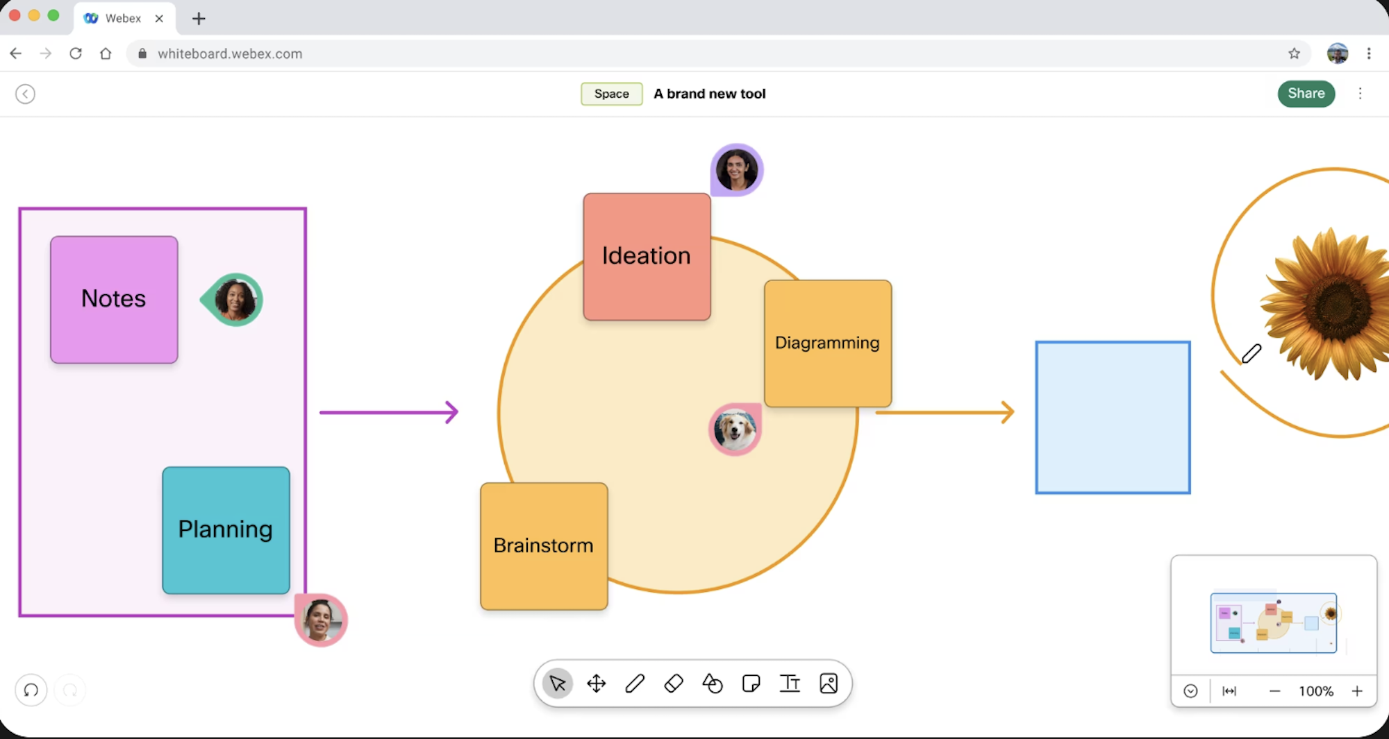 webex ccaas whiteboard