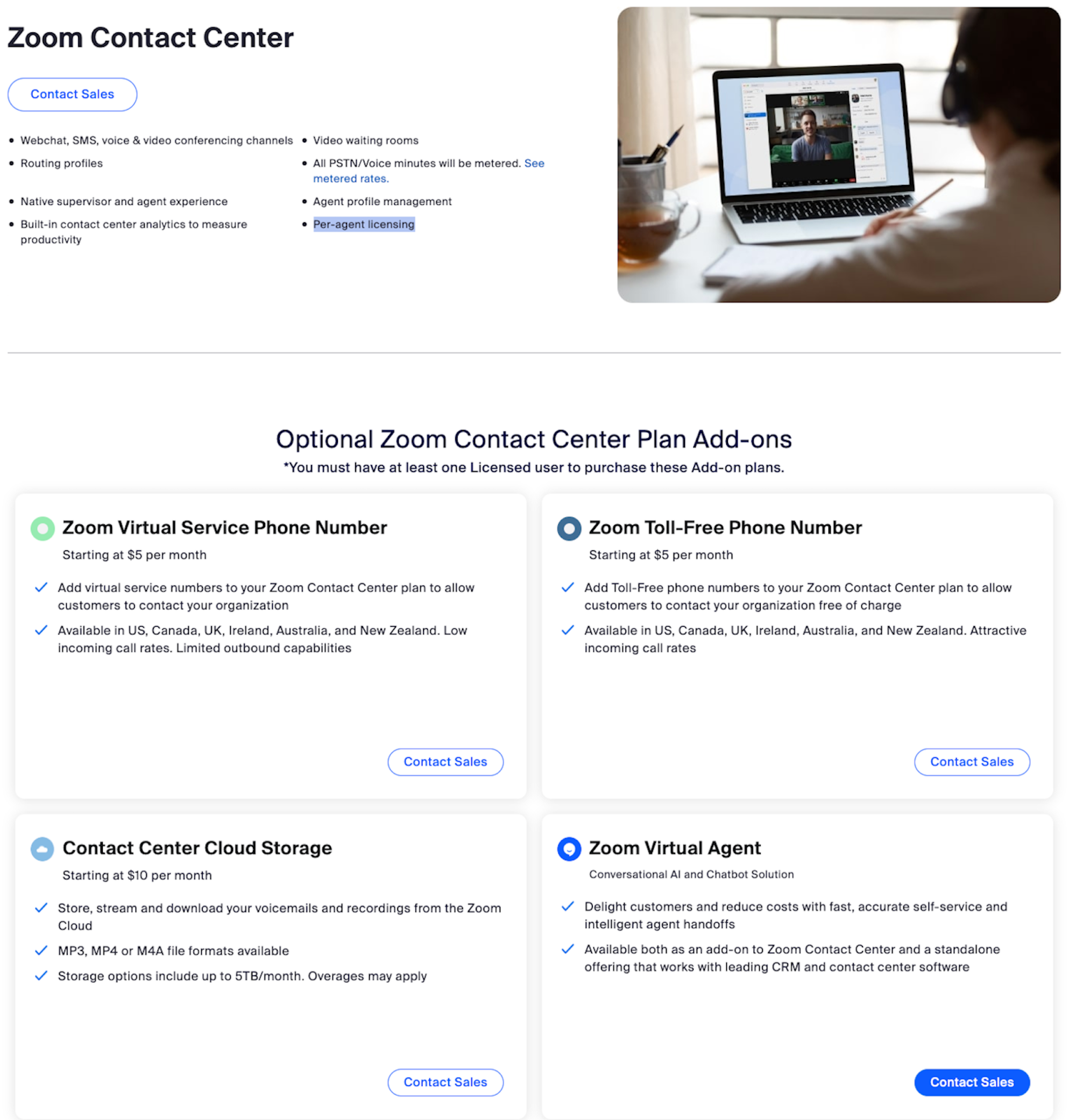 zoom contact center pricing