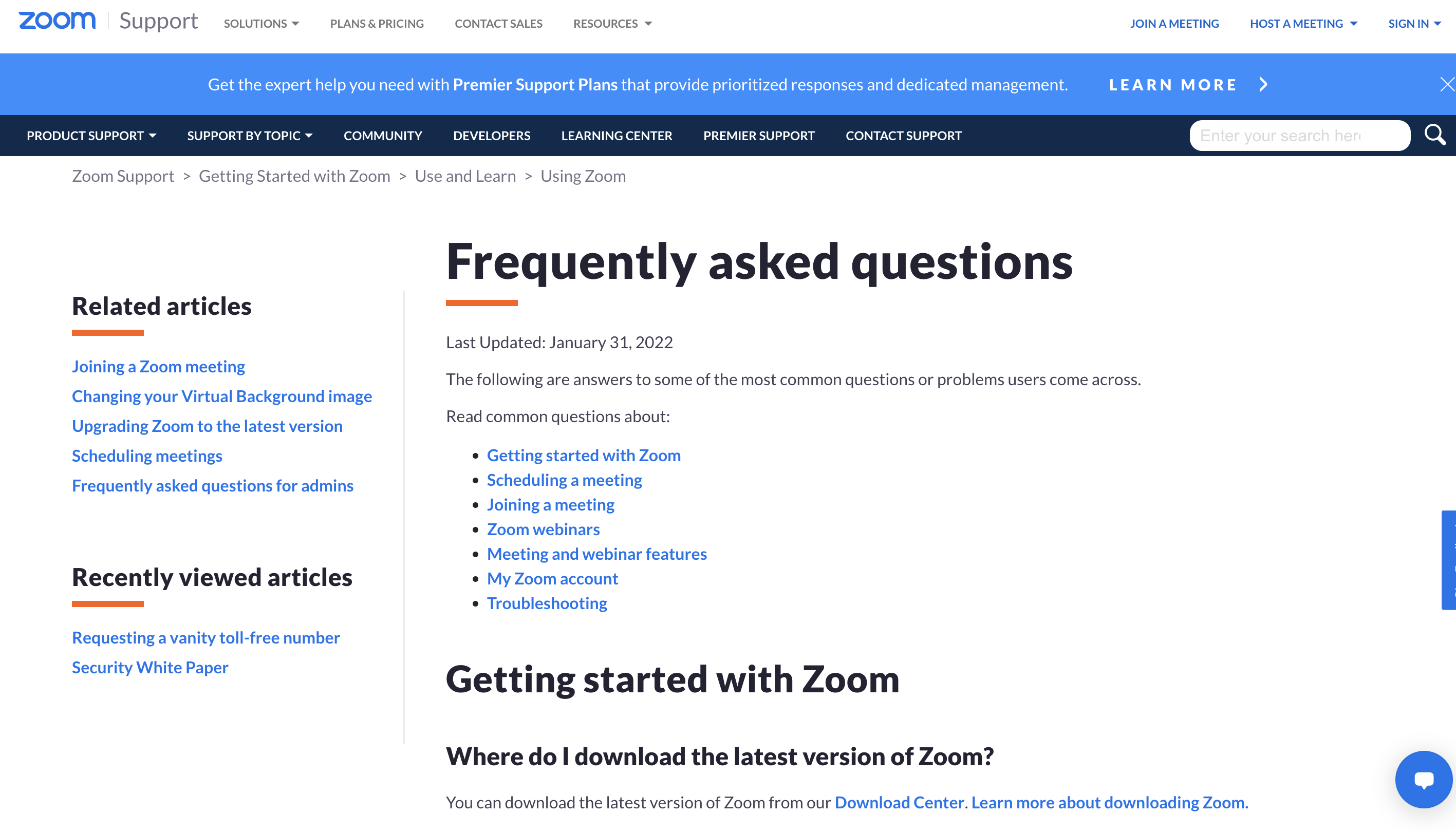 Zoom FAQ