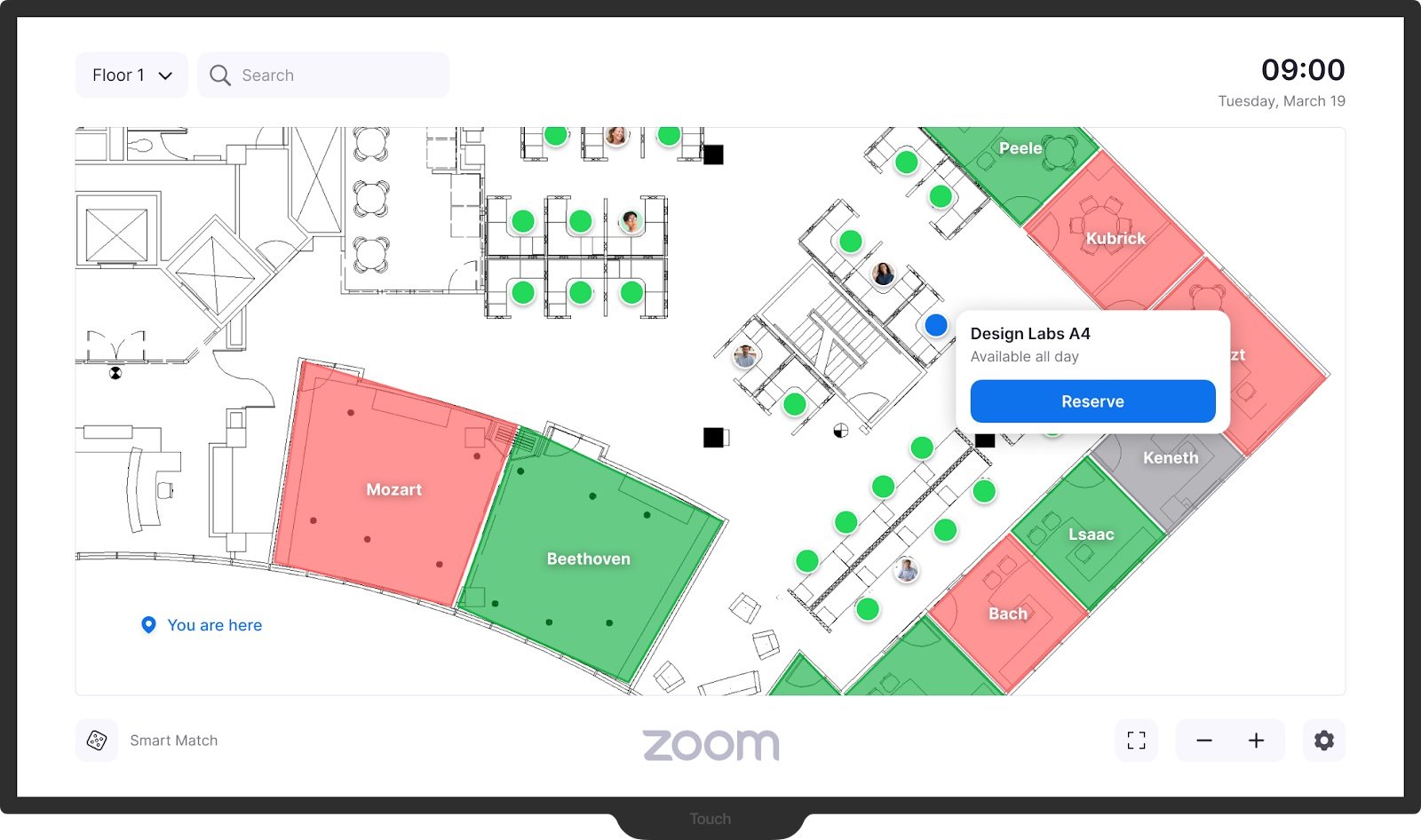 zoom workspace reservation