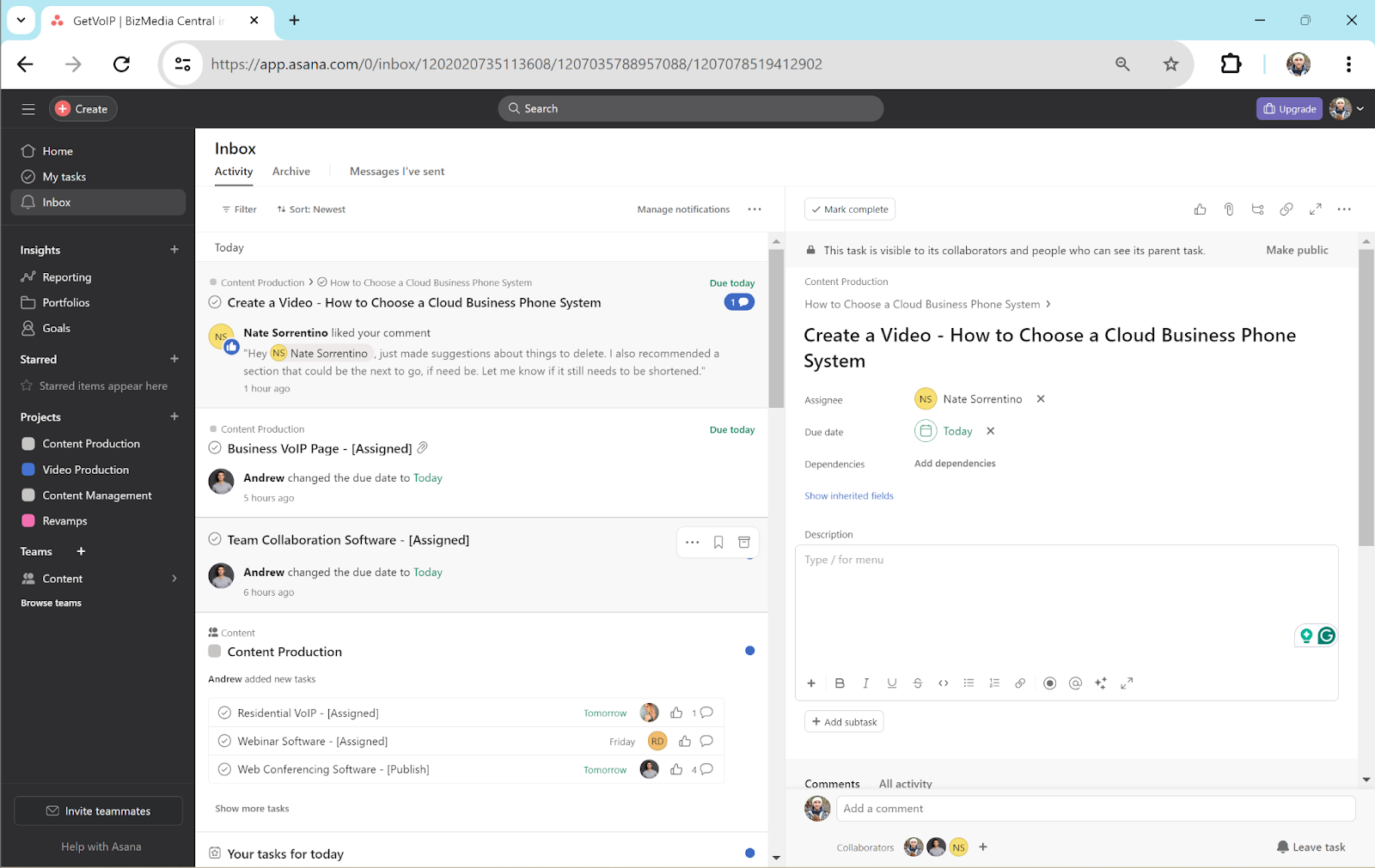 How we use Asana at GetVoIP